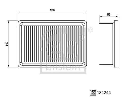 FEBI 184244 HAVA FILTRESI CAPTUR II 20> CLIO V 19> 1.0 SCE B4D 1.0 TCE H4D 1.3 TCE H5H 165003077R-165464877R ürün görseli 1