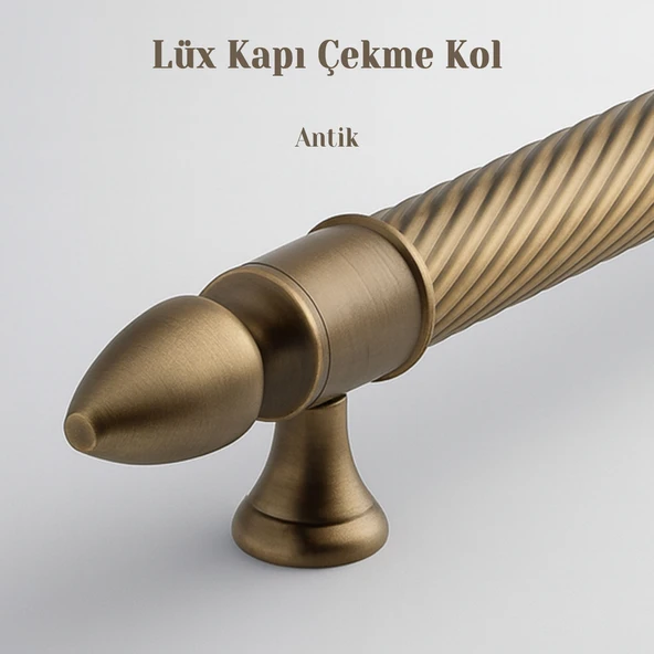 Kubbe Antik 60 cm Kapı Çekme Kolu Tutma Kulpu Kulbu Çelik Dış Kapı Tutamağı Sürgülü Kapı Lüks Model - Resim 5