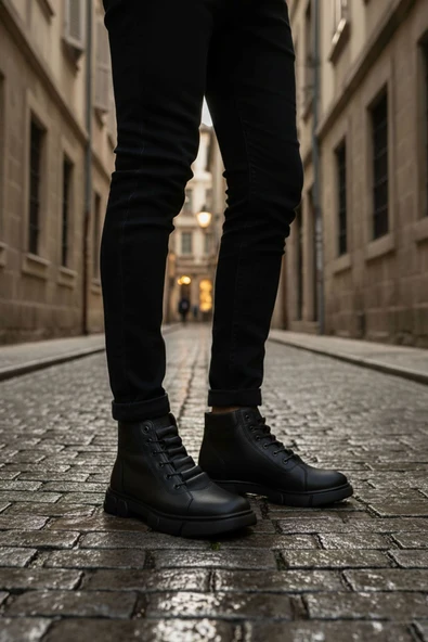 Big King Hakiki Deri Hakiki Deri Erkek Bot - Resim 5