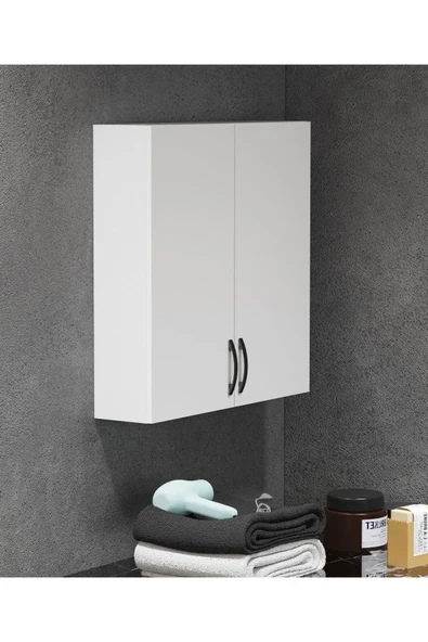 makbulce Zambak Çamaşır Makinası Üst Dolabı Ve Banyo Dolabı - Resim 5