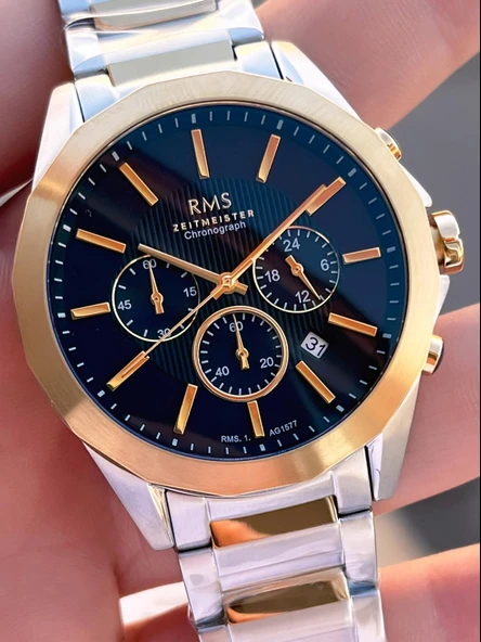 RMS Romanson İç Fonksiyonları Aktif  Özel Seri Kararmaz Renk Atmaz 5 Atm Erkek Kol Saati AG1577.08 - Resim 4