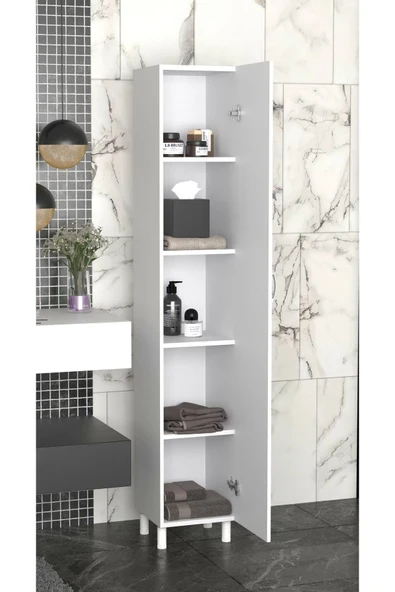 Makbulce Mimoza 5 Raflı Çok Amaçlı Banyo Dolabı ürün görseli