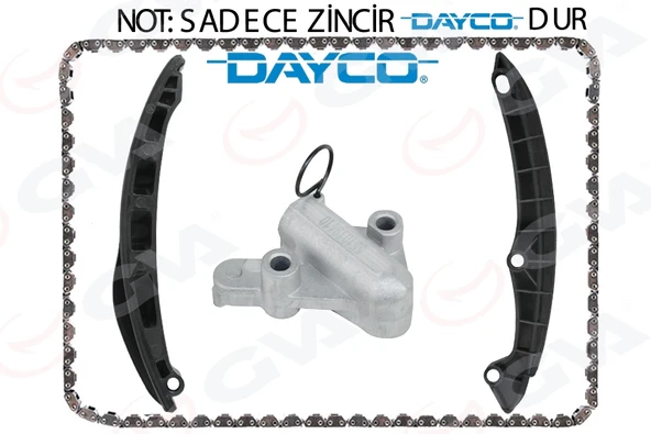 GVA 59C7510 EKSANTRİK ZİNCİR SETİ GOLF5/6-JETTA-PASSAT-SCIROCCO-A3-LEON 1.6 FSI BLF - 1.4 TSI CAXA-BMY-BLG 03C198119-03C109158A-03C109507AH ürün görseli 1