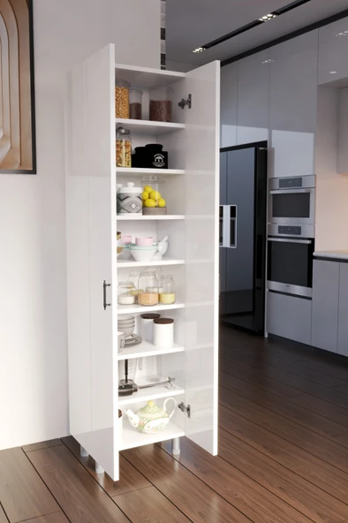 Dzdizayn Lale 2 Kapaklı 8 Raflı Çok Amaçlı Dolap ürün görseli 1