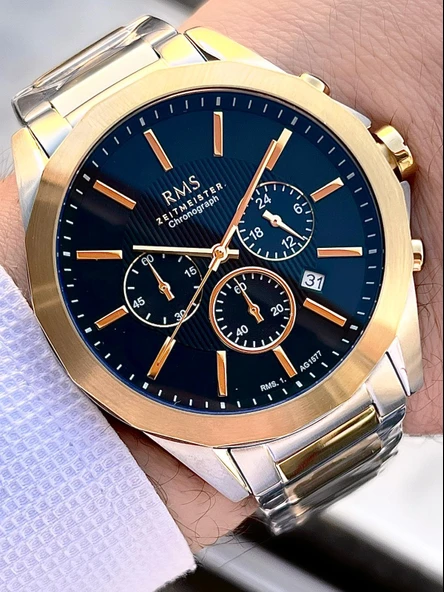 RMS Romanson İç Fonksiyonları Aktif  Özel Seri Kararmaz Renk Atmaz 5 Atm Erkek Kol Saati AG1577.08 - Resim 2