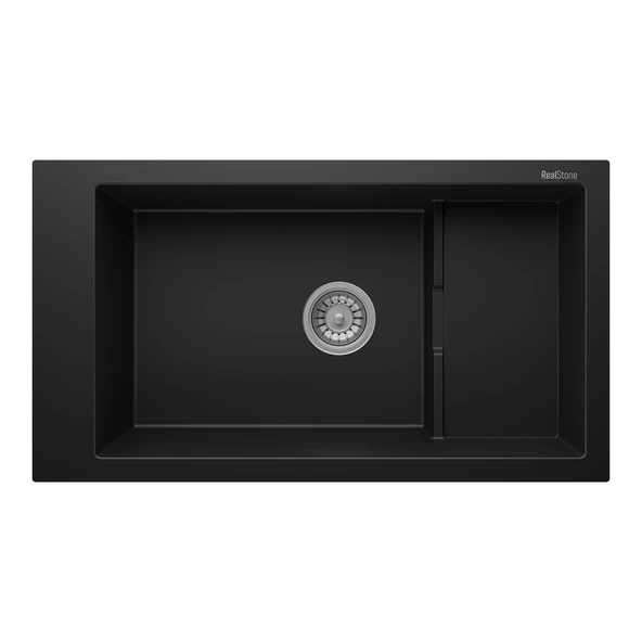 RealStone P023 Knidos Siyah Granit Eviye