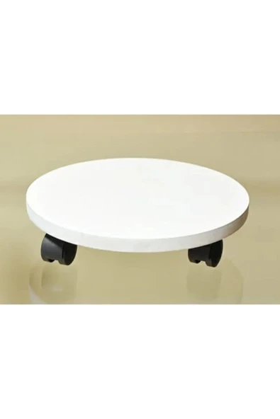 Berra Ahşap Tekerlekli Damacana - Tüp - Çiçeklik Altlığı - Resim 3