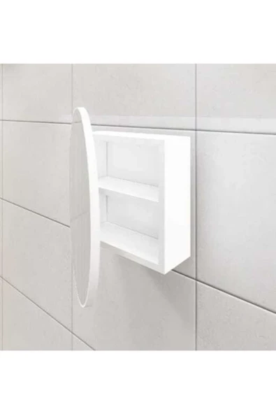 Makbulce Oval Aynalı Banyo Dolabı ürün görseli 1