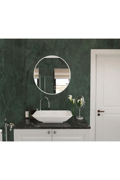 Makbulce Oval Aynalı Banyo Dolabı - Resim 3