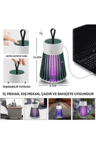 sakallı ticaret TAVSİYE EDİLEN GÜVENLİ SATICI Mini Taşınabilir Sinek Öldürücü UV Lamba ürün görseli