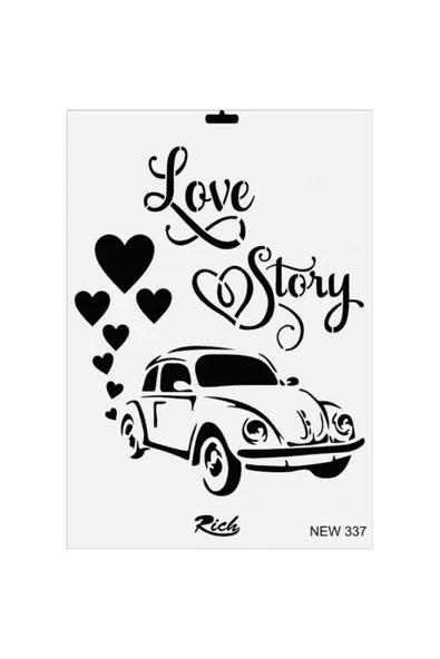 FAYMEM GLOBAL Rich New Seri N-337 Stencil 35x25 cm - 1