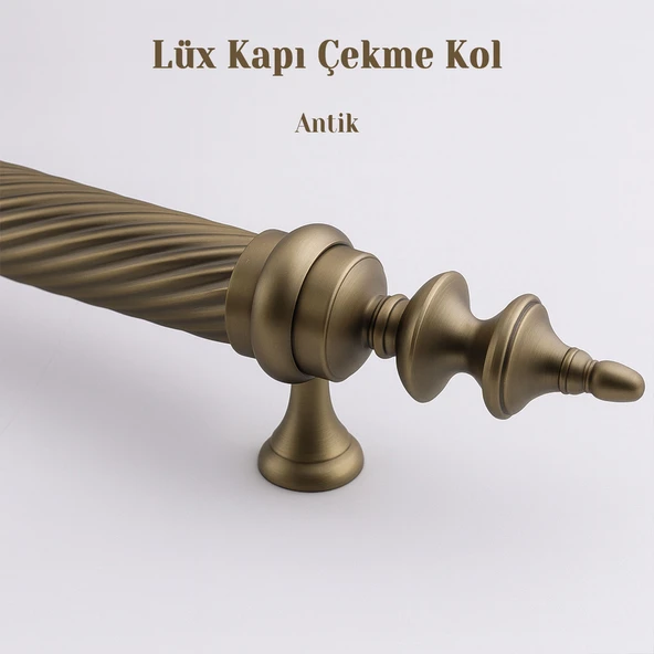 Otağ Antik 60 cm Kapı Çekme Kolu Tutma Kulpu Kulbu Çelik Dış Kapı Tutamağı Sürgülü Kapı Lüks Model - Resim 4