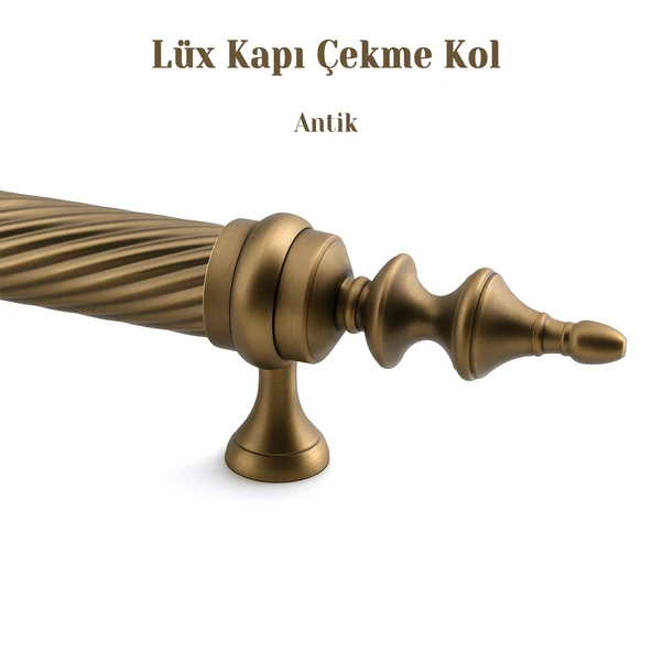 Otağ Antik 60 cm Kapı Çekme Kolu Tutma Kulpu Kulbu Çelik Dış Kapı Tutamağı Sürgülü Kapı Lüks Model - Resim 6
