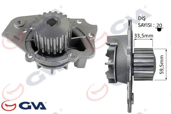 GVA 5243126 DEVİRDAİM PSA BX 1.7 1.9 ZX 205 C15 XANTIA 1.9 306 1.8 120160-1201.60-GWP338-GWP337 ürün görseli 1