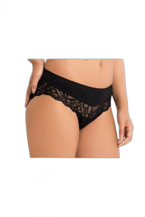 X-LADY 1615 SİYAH DANTELLİ PAMUK KÜLOT - 3