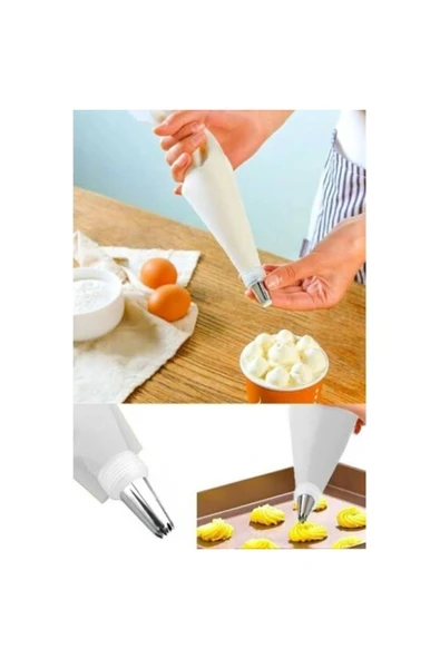 Lisinya Krema Sıkma Seti 10 Parça - Resim 3