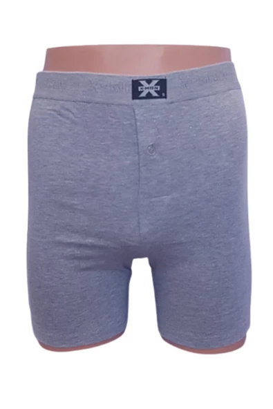 X-Man 704 Erkek 3 Adet Düz Renk Düğmeli Stretch Boxer - 2