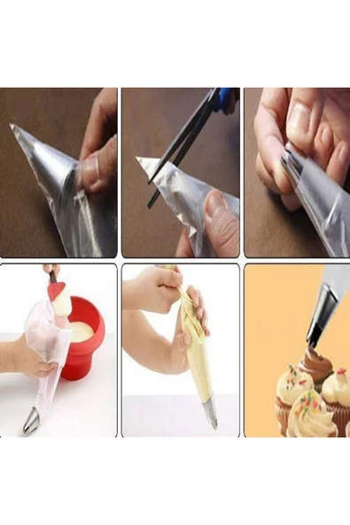 Lisinya Krema Sıkma Seti 10 Parça - Resim 4