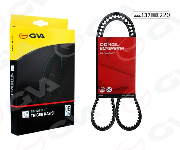 GVA 58137220 TRİGER KAYIŞI 137x220 KIA RIO 1.5 16V 00 > SEPHIA 1.6 16V 01 > 0K30E12205-243122X000 ürün görseli 1