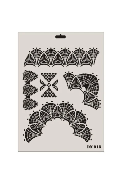 FAYMEM GLOBAL Rich Dantel Seri DN-918 Stencil 35x25 cm ürün görseli 1