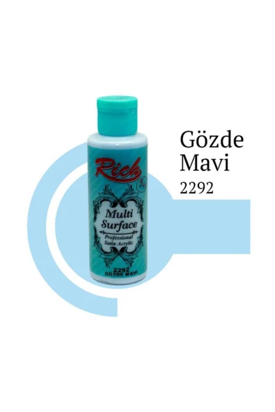 FAYMEM GLOBAL Riculti Surface 2292 Gözde Mavi Akrilik Boya 120 cc - Resim 2