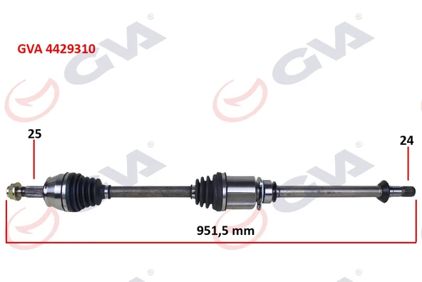 GVA 4429310 KOMPLE AKS ÖN SAĞ EGEA 1.3 MJT MT 15- İÇ AKS KAFALI 52068572-55205034-51983848 ürün görseli 1