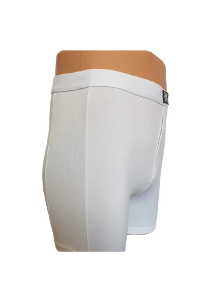 X-Man 704 Erkek 3 Adet Düz Renk Düğmeli Stretch Boxer - 6