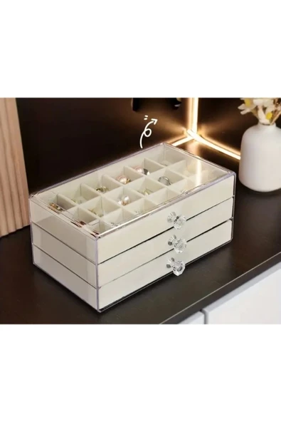 TTT Üç Katlı Takı Organizeri - Resim 2