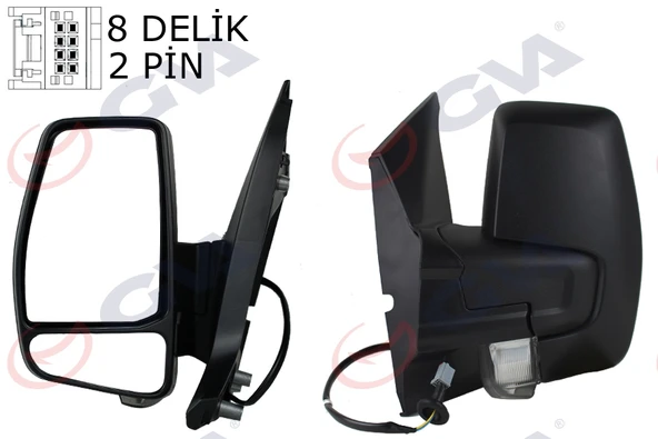 GVA 1032211 DIŞ DİKİZ AYNASI SOL TRANSİT CUSTOM V362 12> MEKANİK DESENLİ SİNYALLİ KONVEKS BK21 17683 EL5JA6 2123241 ürün görseli 1