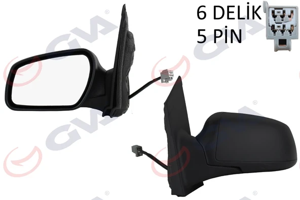 GVA 1035161 DIŞ DİKİZ AYNASI SOL FOCUS II 05>08 ELEKTRİKLİ ISITMALI KONVEKS 5 FİŞ VM-301EHL 4M5117683CK-1376311-1500619 ürün görseli 1