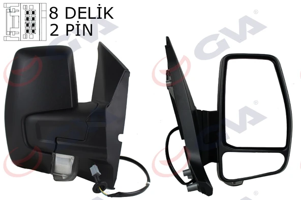 GVA 1032210 DIŞ DİKİZ AYNASI SAĞ TRANSİT CUSTOM V362 12> MEKANİK DESENLİ SİNYALLİ KONVEKS VM-6325R 1766579-682BL5JA6 1766584-2013054-2123243 ürün görseli 1