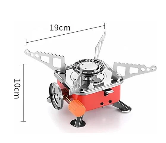 Kare Kamp Mini Gazlı Ocak Piezo Ateşlemeli Taşınabilir Katlanır Pişirme Ocağı - Resim 3