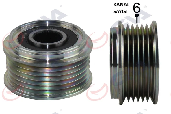 GVA 2835110 ALTERNATÖR KASNAĞI FOCUS 01-04 -FOCUS II 04- -MONDEO IV 07- -CONNECT 02- 1.8TDCI 5M5Q10344AA-5M5Q10344AB ürün görseli 1