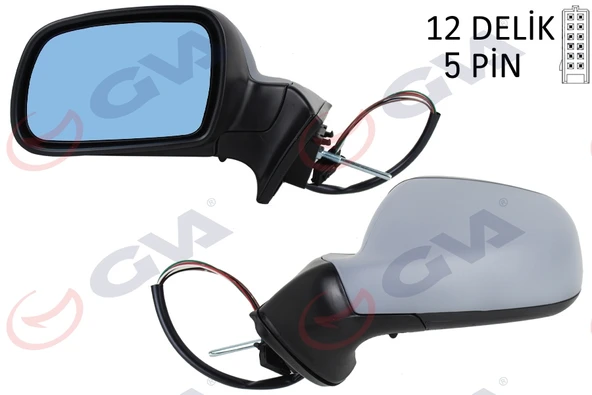 GVA 1043431 DIŞ DİKİZ AYNASI SOL 407 05> ELEKTRİKLİ ISITMALI MAVİ CAM ASTARLI KONVEKS 5 FİŞ VM-204EHPL 8149.VF ürün görseli 1