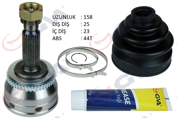 GVA 4491052K AKS KAFASI DIŞ HYUNDAI ACCENT ADMIRE 1.5L D3EA CRDI 3 silindir 02-05 ABS li 25x23x50 - ABS 44 diş 4950728E00-4950125905-495001C450 ürün görseli 1