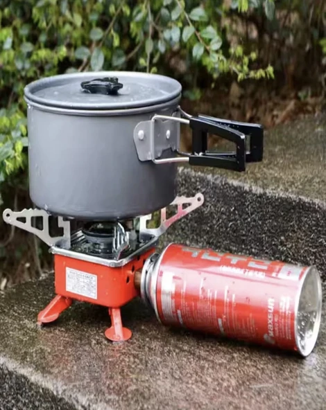 Kare Kamp Mini Gazlı Ocak Piezo Ateşlemeli Taşınabilir Katlanır Pişirme Ocağı - Resim 7