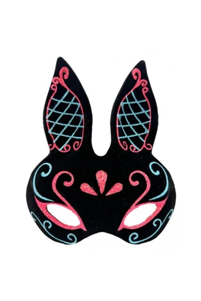 Store Siyah Mavi Kırmızı Tavşan Maskesi ürün görseli
