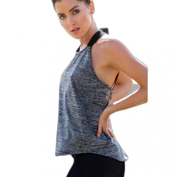 YENİ İNCİ T27 GRİ (YOGA-FITNESS-PİLATES-KOŞU) SPORCU ATLETİ - 3