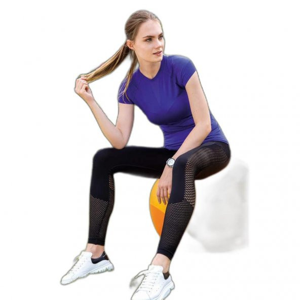Yeni İnci Siyah Sax Sporcu Tayt Alt Üst Takım S210-S202