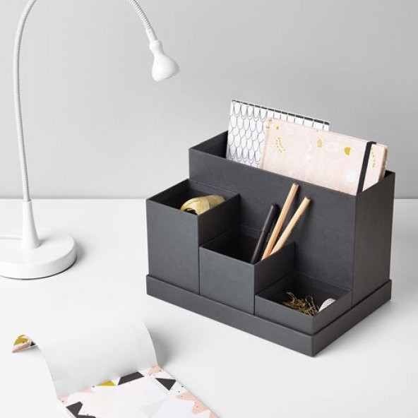 Masaüstü Düzenleyicisi Siyah Renk IKEA 18x17 Cm Ofis-Masa Üzeri Düzenleme - 3