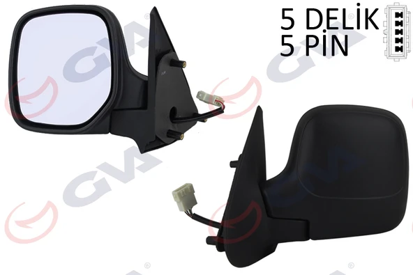 GVA 1045113 DIŞ DİKİZ AYNASI SOL BERLINGO-PARTNER 97> ELEKTRİKLİ ISITMALI KONVEKS 5 FİŞ VM-118EHL 8148.PL-8148.NZ-8153.HN ürün görseli 1