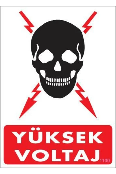 FAYMEM GLOBAL Yüksek Voltaj Uyarı Levhası 25x35 KOD:1100 ürün görseli 1