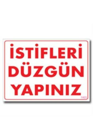 FAYMEM GLOBAL İstifleri Düzgün Yapınız Uyarı Levhası 25x35 KOD:1423 ürün görseli 1