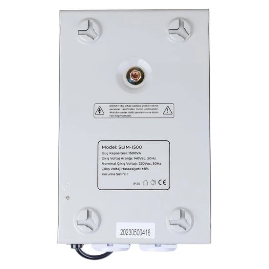 Powermaster SLIM-1500 Otomatik 1500 Watt Voltaj Kombi Regülatörü - Resim 3