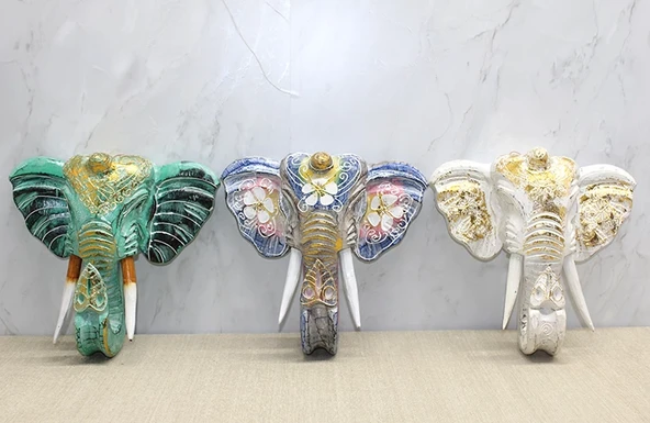 Duvara Asmalı Renkli Fil Kafası 4galıleo-26 ürün görseli