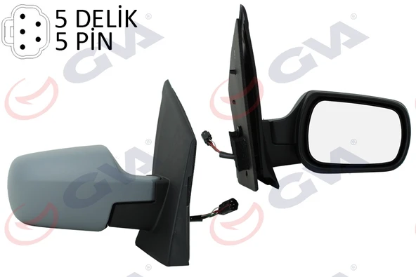 GVA 1037132 DIŞ DİKİZ AYNASI SAĞ FIESTA 02> ELEKTRİKLİ ISITMALI ASTARLI KONVEKS 5 FİŞ VM-312EHPR 2S61-17682-BP-1211438 -1233349 ürün görseli 1