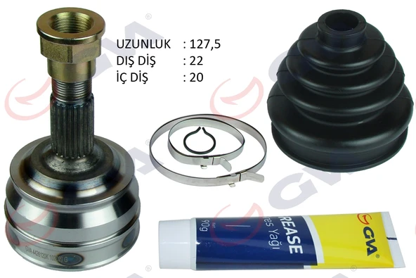 GVA 4426120K AKS KAFASI DIŞ ÖN FIAT TEMPRA 1.4i 92-99 22x20x46.8 127.5mm 92601903-7659169 ürün görseli 1