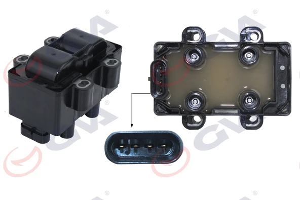 GVA 5014002 ATEŞLEME BOBİNİ ÇİFTLİ KANGOO- CLIO I-II-II 1.2 -1.6 - MEGAN I 1.4- 1.6-SCENIC-TWNG-LOGAN K7J-K7M 224336134R-7700274008 ürün görseli 1