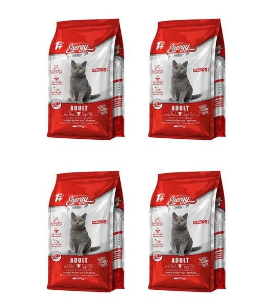 Sığır Etli Yetişkin Kedi Maması 500 G - 4 Adet
