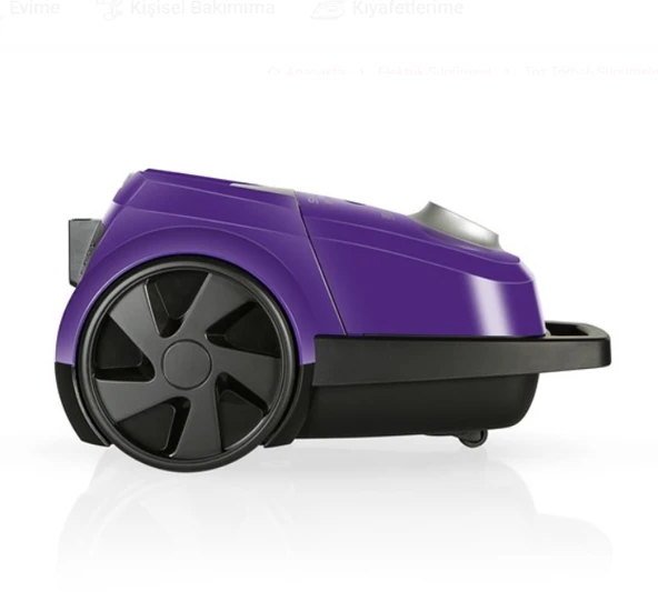 ARNİCA LOTUS ET14260 750W TOZ TORBALI ELEKTRIKLI SÜPÜRGE MOR + TOZ TORBASI HEDİYELİ - Resim 3